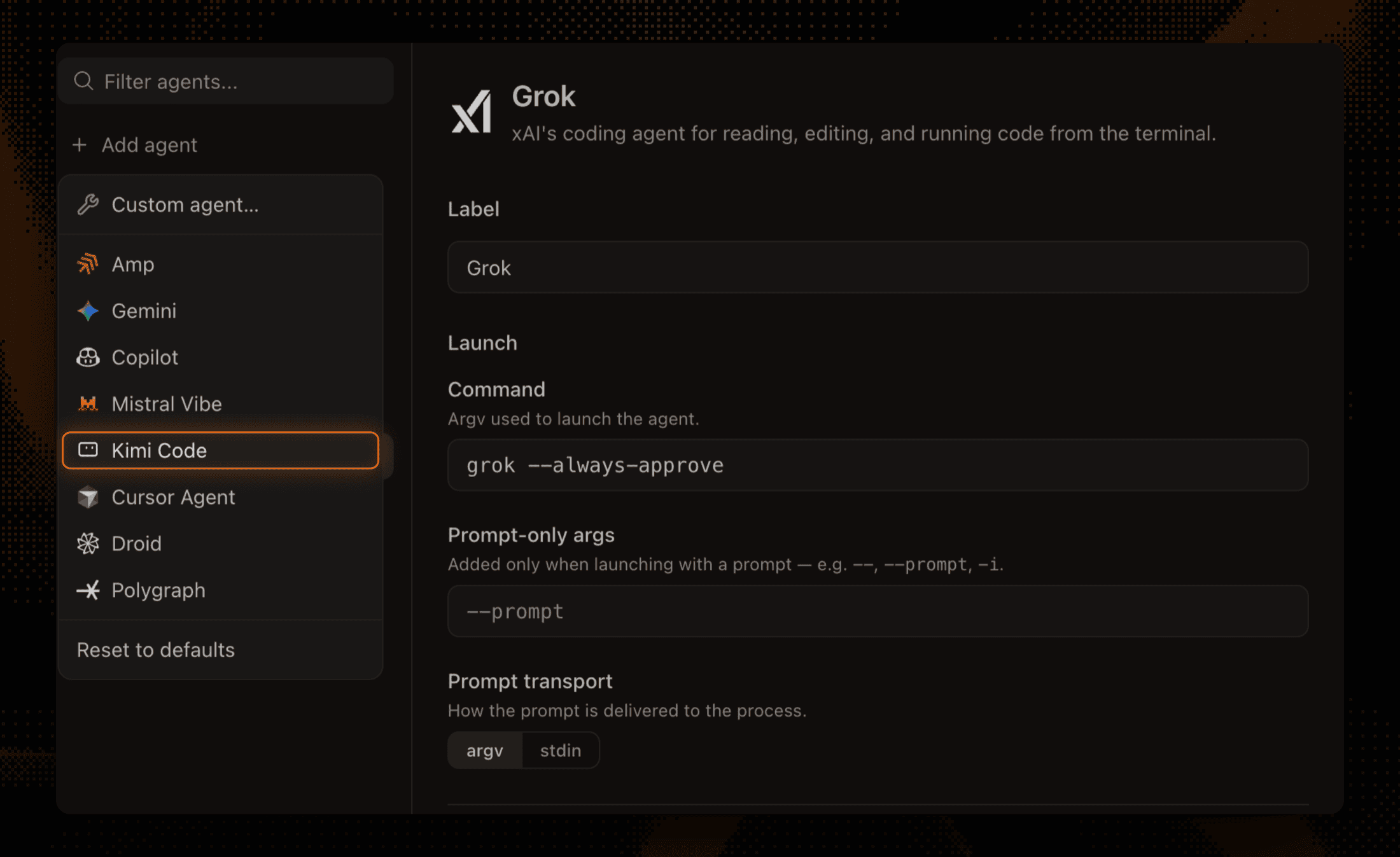 Grok & Kimi Code agents