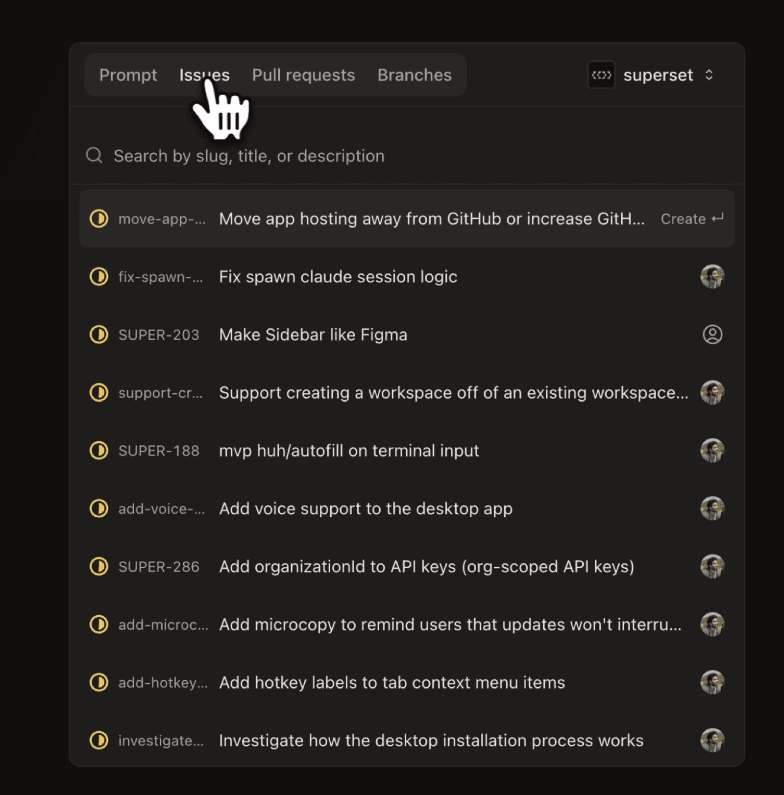 New workspace modal, CodeMirror editor, file icons, and cross-workspace search